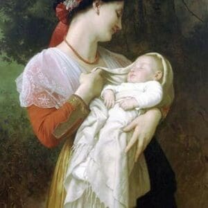 Maternal Admiration by William Bouguereau - Art Print