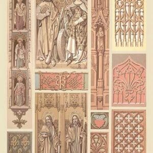 Medieval Religious Design by Auguste Racinet - Art Print