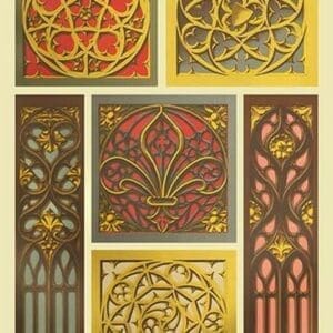 Medieval Window Design by Auguste Racinet - Art Print