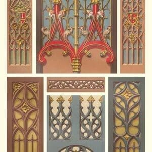 Medieval Window and Door Design by Auguste Racinet - Art Print