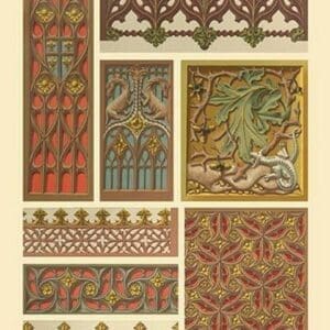 Medieval Woodwork by Auguste Racinet - Art Print