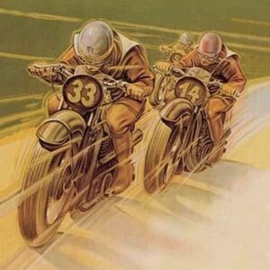 Motorcycle Racing by Klokein - Art Print