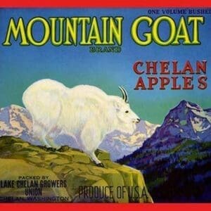 Mountain Goat Chelan Apples - Art Print