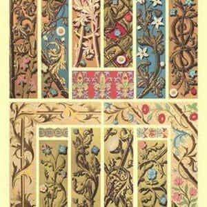 Moyen-Age Design #4 by Auguste Racinet - Art Print