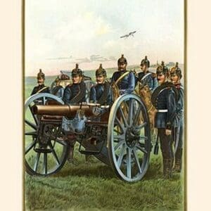 Nassau Regiment Field Artillery Firing its Cannon by G. Arnold - Art Print