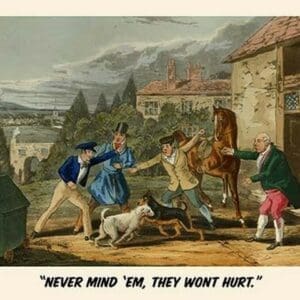 Never Mind'em They won't hurt by Henry Alken - Art Print