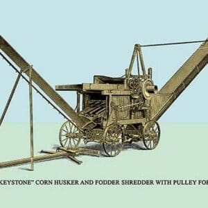 No. 1 'Keystone' Corn Husker and Fodder Shredder with Pulley for Engine - Art Print