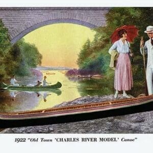 Old Town 'Charles River' Model Canoe - 1922 - Art Print