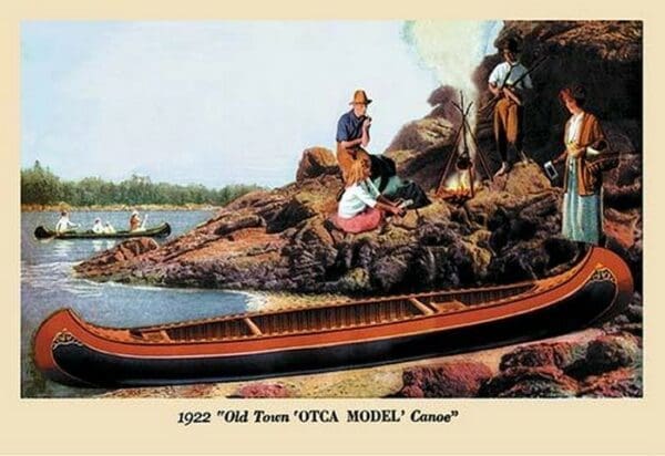 Old Town 'Otca' Model Canoe - 1922 - Art Print