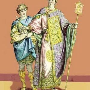 Page and Byzantine Emperor