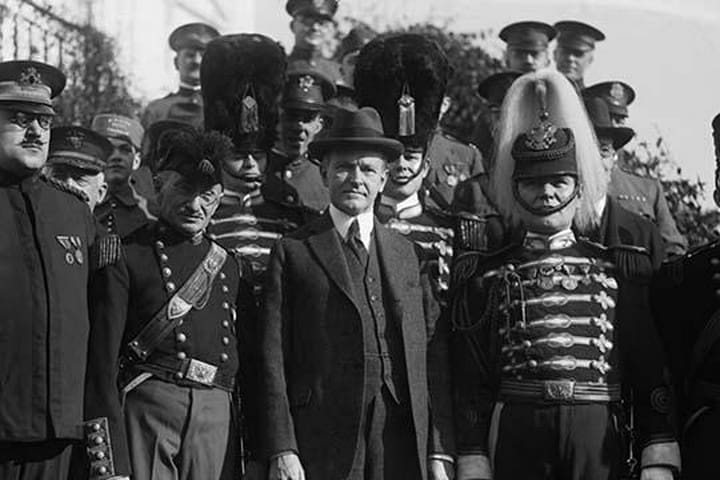 Pennsylvania National Guard Unit Visit President Coolidge - Art Posters