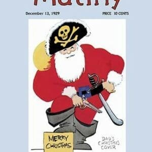 Pirate Santa by Don Herold - Art Print