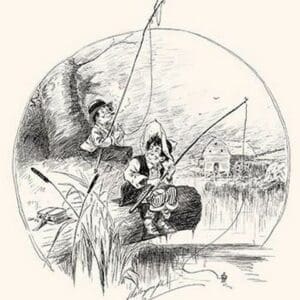 Puck Magazine: Boys Fishing by Louis Dalrymple - Art Print