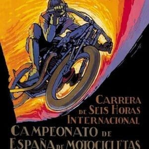 Real Motor Club of Cataluna - 6 Hour Race by Josep Segrelles - Art Print