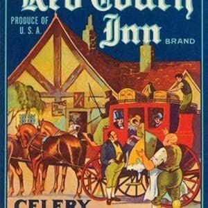 Red Coach Inn Celery - Art Print