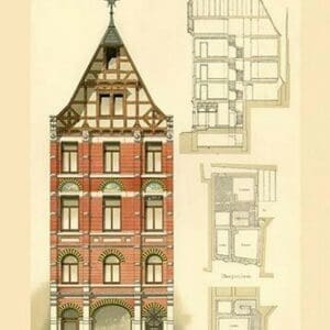 Residence in Tubingen by Dr. A. Katz - Art Print
