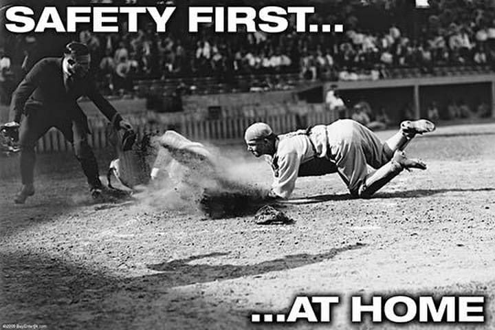 Safety First Bat Safety First #2 - Art Posters or Prints on Paper or Canvas - Vintage ...