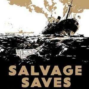 Salvage Saves Shipping by E. Oliver - Art Print