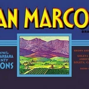 San Marcos Brand Lemons - Art Print
