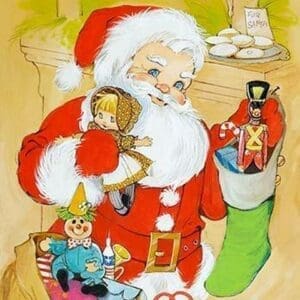 Santa Claus Delivers by Irene Geiger - Art Print