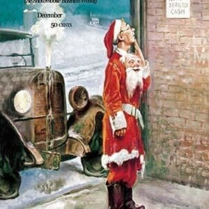 Santa Impersonator's Car Needs Repairs - Art Print