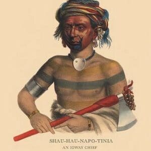 Shau-Hau-Napo-Tinia (and Ioway Chief) by Mckenney & Hall - Art Print