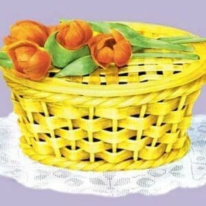 Sugar Basket with Tulips - Art Print