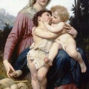 The Holy Family by William Bouguereau - Art Print