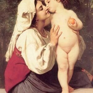 The Kiss by William Bouguereau - Art Print