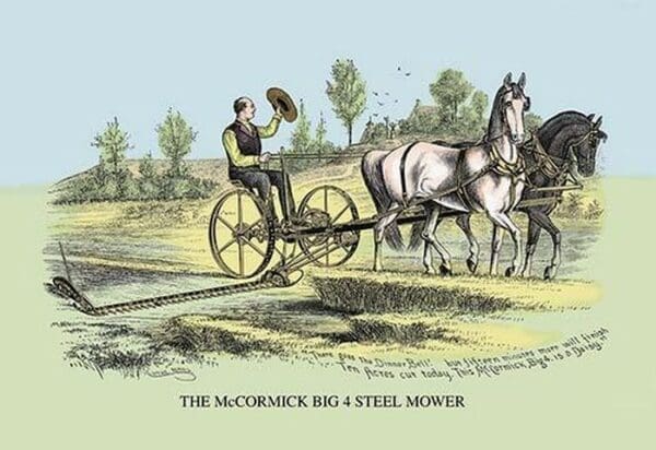 The McCormick Big 4 Steel Mower - Art Print