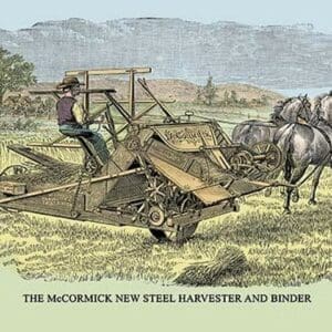 The McCormick New Steel Harvester and Binder - Art Print
