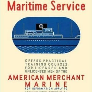 The United States Maritime Service by Leslie Bryan Burroughs - Art Print
