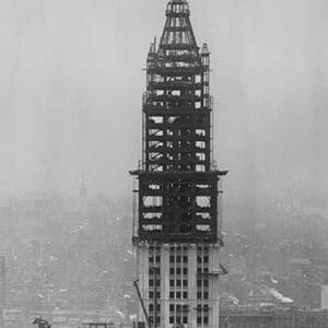 The Woolworth Building Under Construction - Art Print