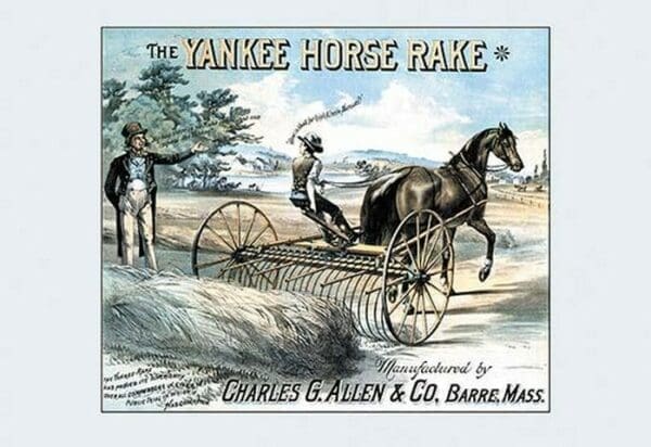 The Yankee Horse Rake - Art Print