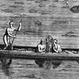 Their Manner of Fishing in Virginia by Theodor de Bry - Art Print