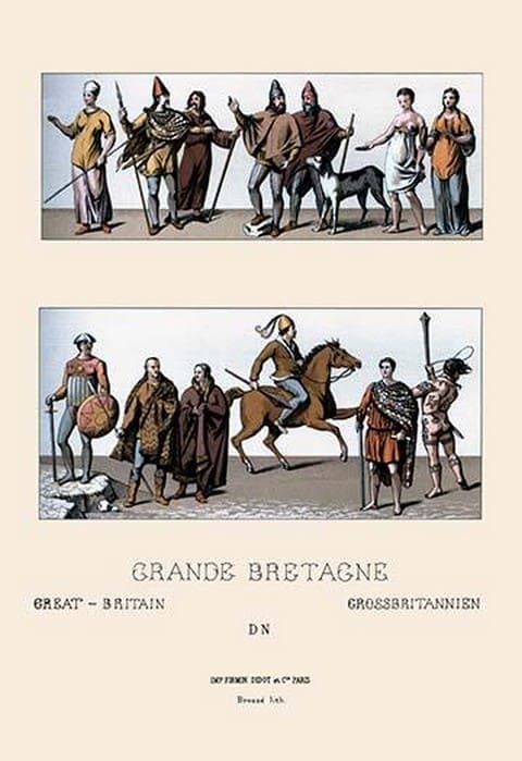 Tribes of Great Britain by Auguste Racinet - High Quality Prints on ...