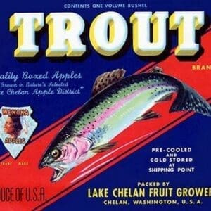Trout Brand Apples - Art Print