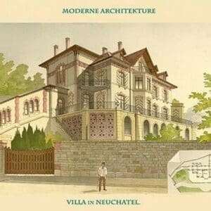 Villa - Neuchatel by Chatelain - Art Print