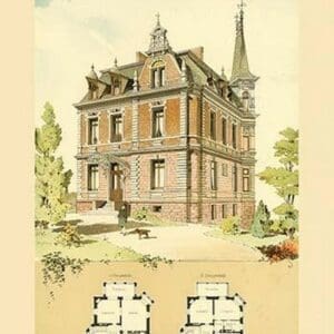 Villa in Baden-Baden by A. Klein - Art Print