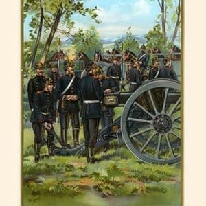 Von Clausewitz - Upper Silesian Cannon Drill of the 21st Field Artillery by G. Arnold - Art Print