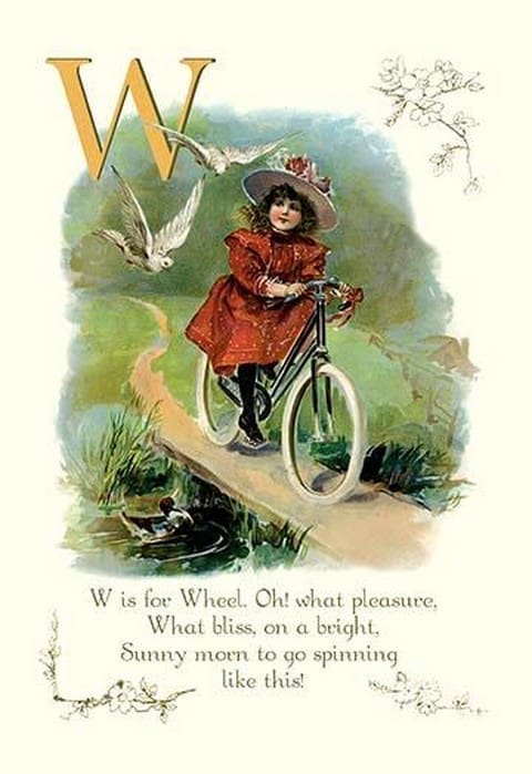 W is for Wheel - Art Posters or Prints on Paper or Canvas - Vintage ...
