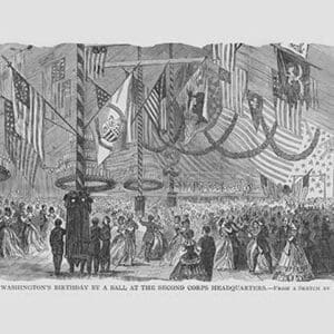 Washington's Birthday Ball at 2nd Corps Headquarters by Frank Leslie - Art Print