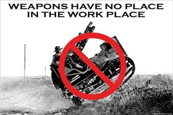 Weapons have no place by Wilbur Pierce - Art Print