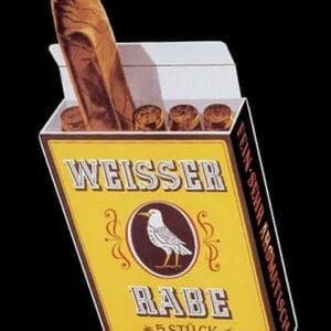 Weisser Rabe Cigars by Hugo Laubi - Art Print