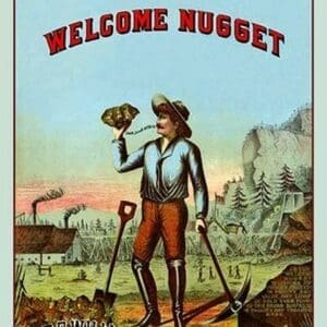 Welcome Nugget Tobacco Label - Art Print