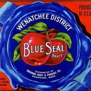 Wenatchee District Blue Seal Brand Apples - Art Print