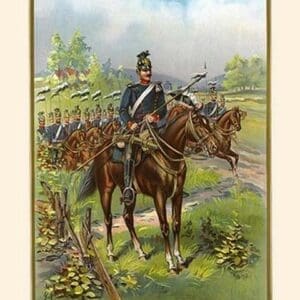 West Prussian Uhlans 'Emperor Alexander' of Russia - 1st Regiment by G. Arnold - Art Print