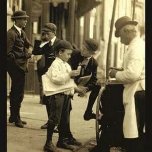 Where the Newsboy's Money Goes by Lewis Wickes Hine - Art Print