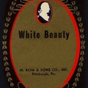 White Beauty Broom Label - Art Print