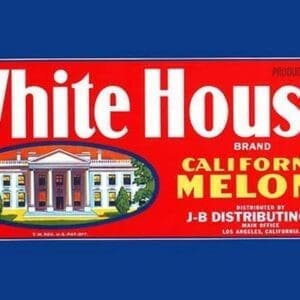 White House Brand California Melons - Art Print